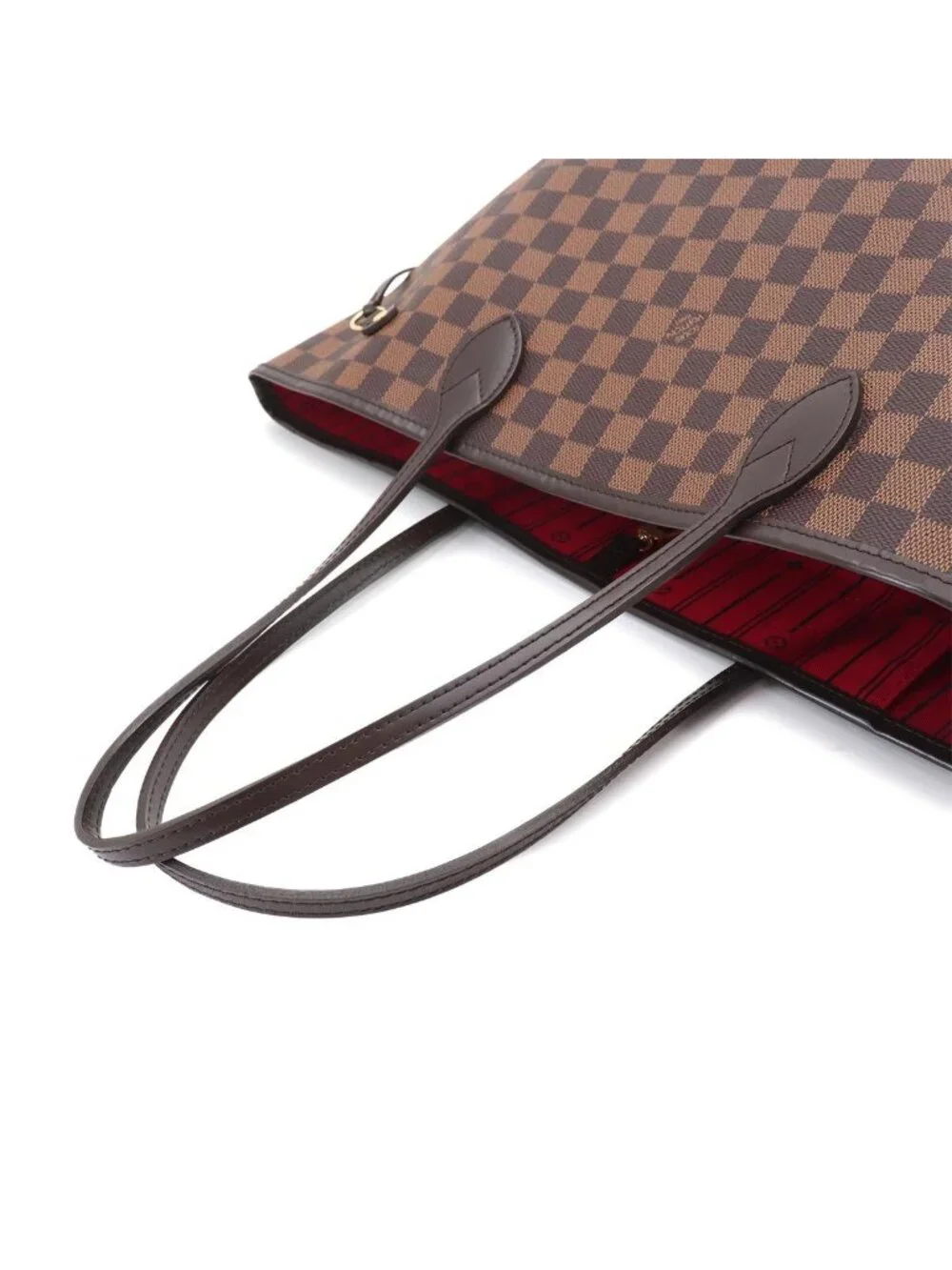 Louis Vuitton Damier Neverfull MM Tote Ebene Cerise Brown